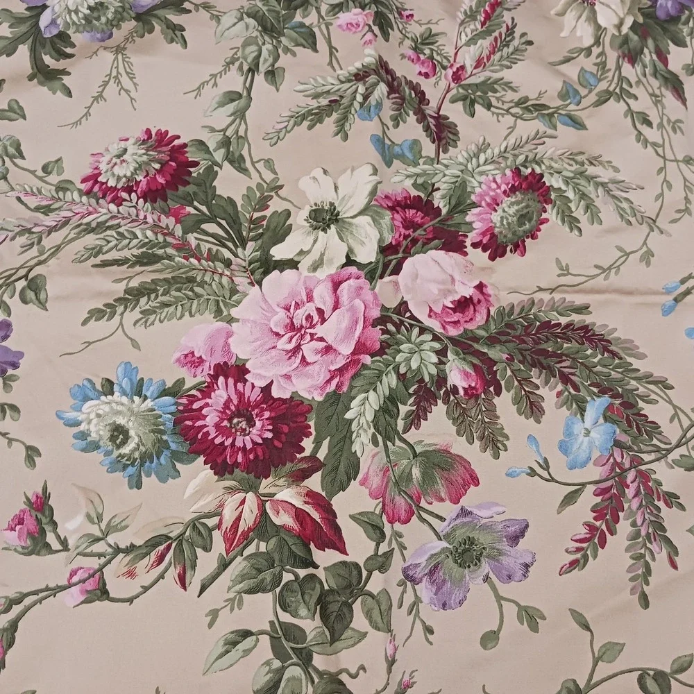 Vintage Ralph Lauren Adrianna Standard Pillow Sham Corded Edge Romantic Floral